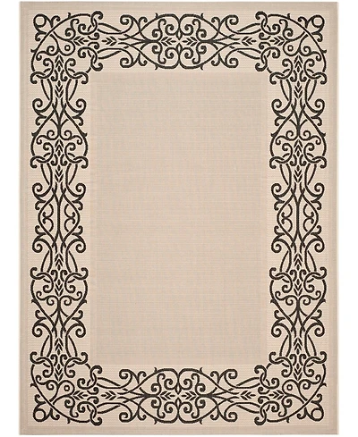 Safavieh Courtyard CY1588 Sand and Black 8' x 11' Outdoor Area Rug