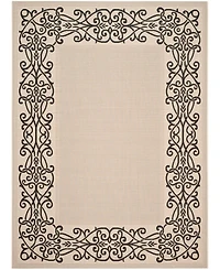 Safavieh Courtyard CY1588 Sand and Black 8' x 11' Outdoor Area Rug