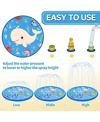 Aofar 69" Non-slip Splash Pad Sprinkler Pool Water Play Mat