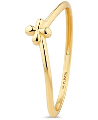 Devata Flower on Chevron Ring 14K Gold