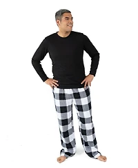 Leveret Mens 2-pieces Cotton Top and Flannel Pants Pajama Set