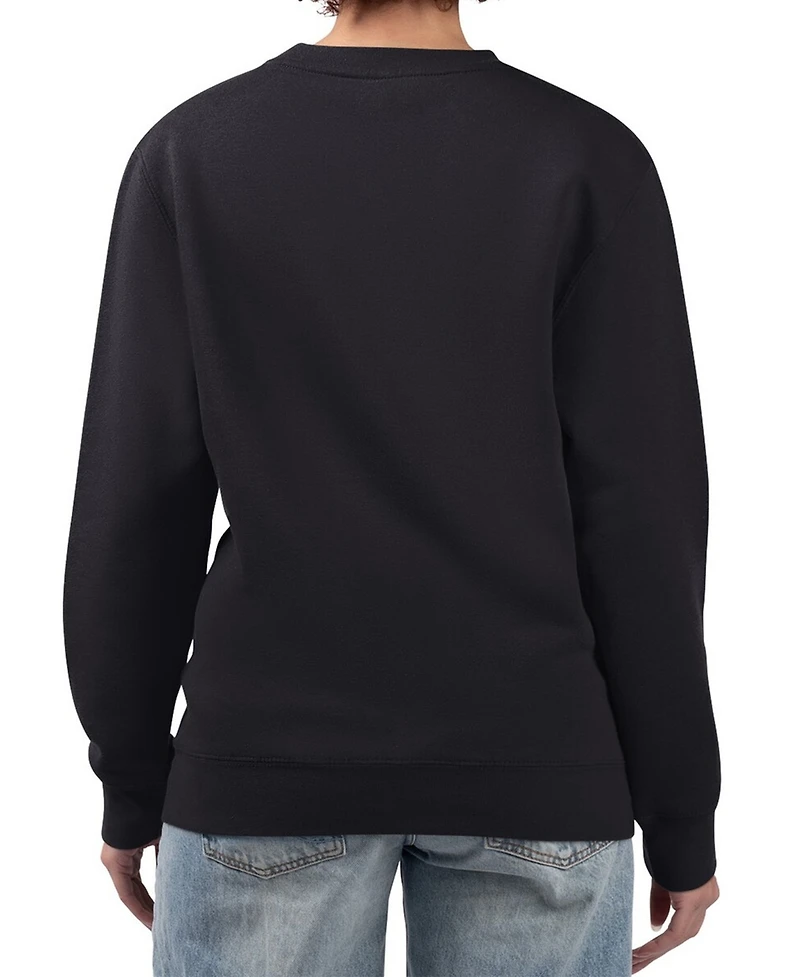 G-iii 4Her by Carl Banks Women's Black Boston Bruins Heart Graphic Pullover Sweatshirt