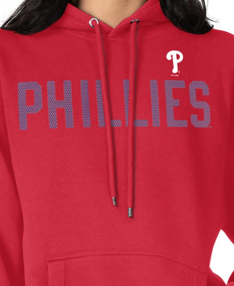 G-iii 4Her by Carl Banks Women's Red Philadelphia Phillies Dot Print Pullover Hoodie