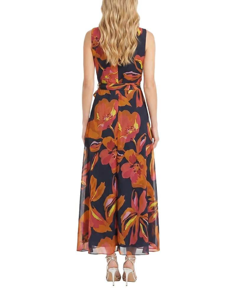 Ny Collection Women's Sleeveless Chiffon Maxi Dress