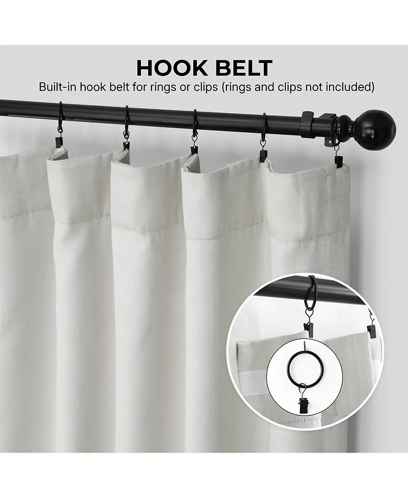 Half Price Drapes Textured Faux Linen Room Darkening Curtain