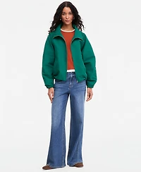 On 34th Women's Funnel-neck Ruched-Sleeve Bubble Hem Jacket, Macy's Exclusive