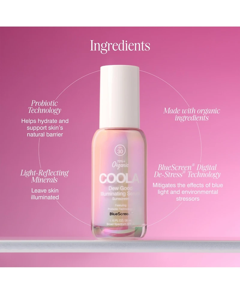 Coola Dew Good Illuminating Serum Sunscreen Spf 30
