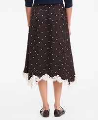On 34th Women's Lace-Trim Handkerchief-Hem Midi Skirt, Macy's Exclusive