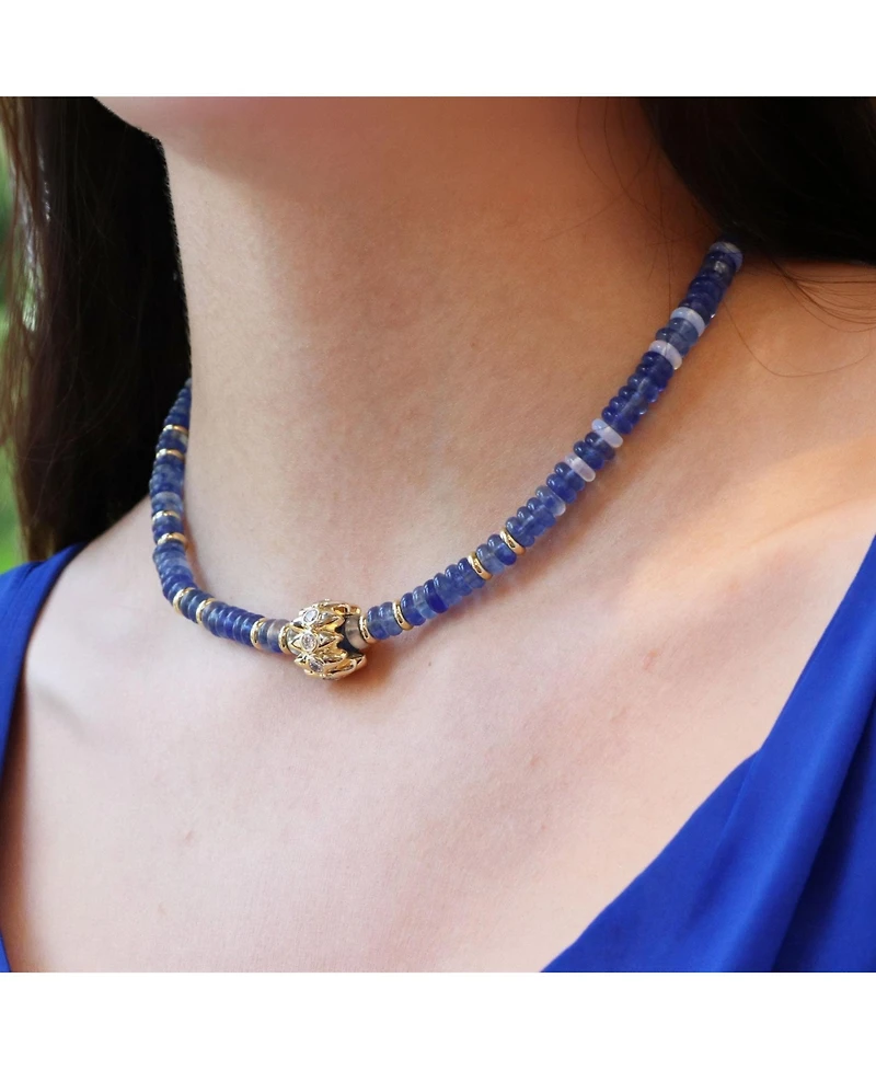 The Lovery Bead Rondel Necklace 18K Gold Plated Over Brass