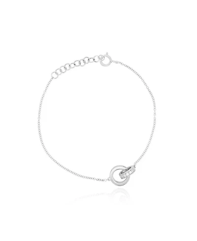 The Lovery Interlocking Cz Bracelet 14K Gold Plated Sterling Silver