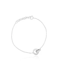 The Lovery Interlocking Cz Bracelet 14K Gold Plated Sterling Silver