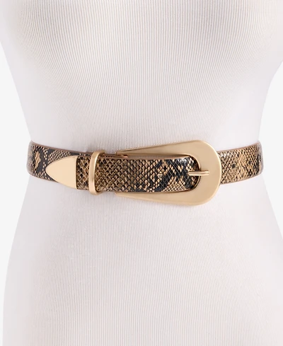 I.n.c. International Concepts Animal-Print 3-Piece Hardware Belt, Macy's Exclusive