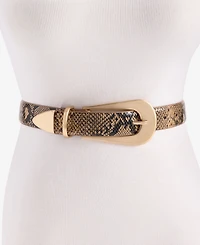 I.n.c. International Concepts Animal-Print 3-Piece Hardware Belt, Macy's Exclusive