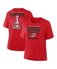 Fanatics Women's Red Carolina Hurricanes 2026 Nhl Stanley Cup Champions Signature Roster T-Shirt