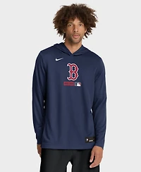 Nike Men's Navy Boston Red Sox Authentic Collection Dri-fit Long Sleeve Hoodie