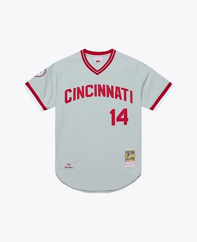 Mitchell & Ness Men's Pete Rose Gray Cincinnati Reds 1976 Authentic Jersey