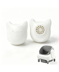 Cumrige 2-Pack Universal Cat Litter Box Deodorizing Pods, Long-Lasting Fresh Scent Refresher for Automatic and Standard Litter Boxes