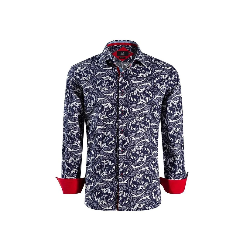 Elie Balleh Men's Slim Fit Paisley Sport Button-Down Shirt