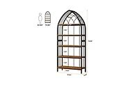 Slickblue Industrial 5-Tier Wooden Bookcase for Home or Office