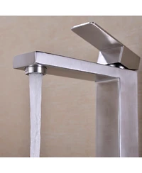 Phying Single Handle Sink Brushed Nickel Vanity Bathroom Faucet, Basin Mixer Tap