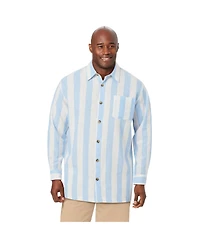 KingSize Men's Big and Tall Long Sleeve Linen Shirt