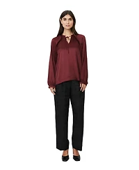Masai Copenhagen Women's Maberonix Tie Ruffle Neck Blouse