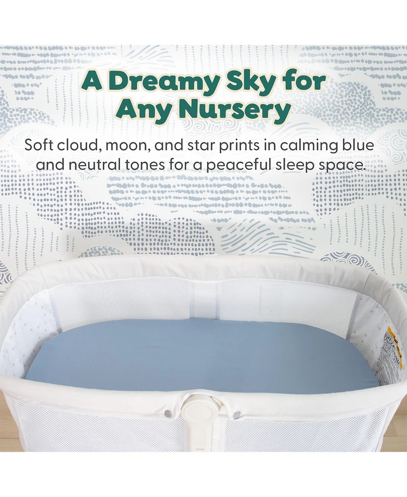 The Peanutshell Soft Cloud 4-Pack Fitted Bassinet Sheets