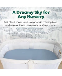 The Peanutshell Soft Cloud 4-Pack Fitted Bassinet Sheets