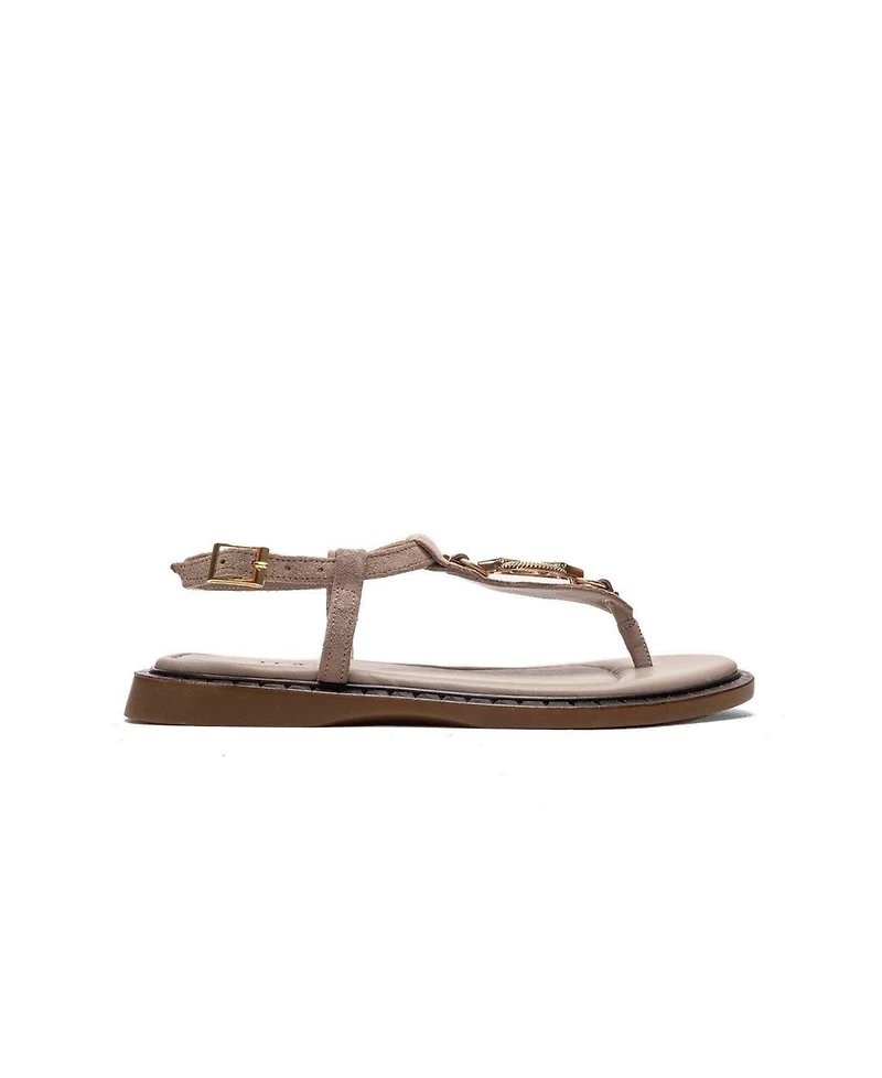 Forever & Always Shoes Women's Tiana Leather Buckled Sandal