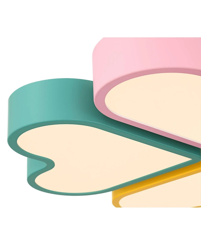 360 Lighting Macaron Heart Wide Pastel Colors Led Ceiling Light