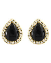 Effy Collection Onyx & Diamond (2/5 ct. t.w.) Earrings in 14k Yellow Gold
