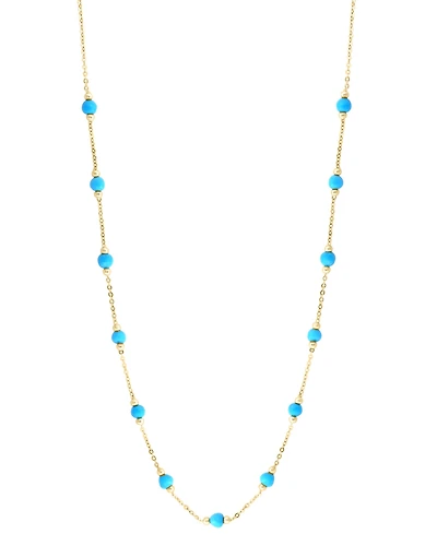 Effy Collection Turquoise Necklace in 14k Yellow Gold