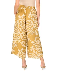Sam & Jess Women's Printed Wide-Leg Pull-On Pants