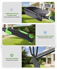 Xdovet Garden Tool Set Heavy Duty Stainless Steel Shovel Trowel Rake Hoe Cultivator