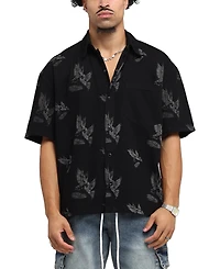 Saint Morta Men's Doves Boxy Denim Button Up Shirt