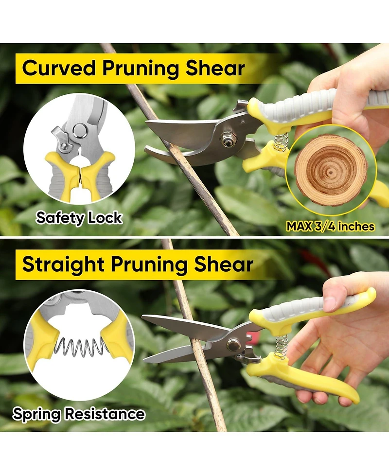 Xdovet Garden Tool Set Heavy Duty Stainless Steel Hand Tools With Bag Kit Gifts - 10 pcs