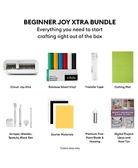 Cricut Joy Xtra Die-Cutting Machine with Smart Vinyl Sampler Packs, Transfer Tape and Tool Set Bundle