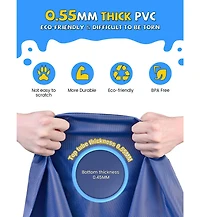 Aofar 59" Non-slip Splash Pad Sprinkler Pool Outdoor Water Play Mat Pet Dog Summer Fountain Funyard