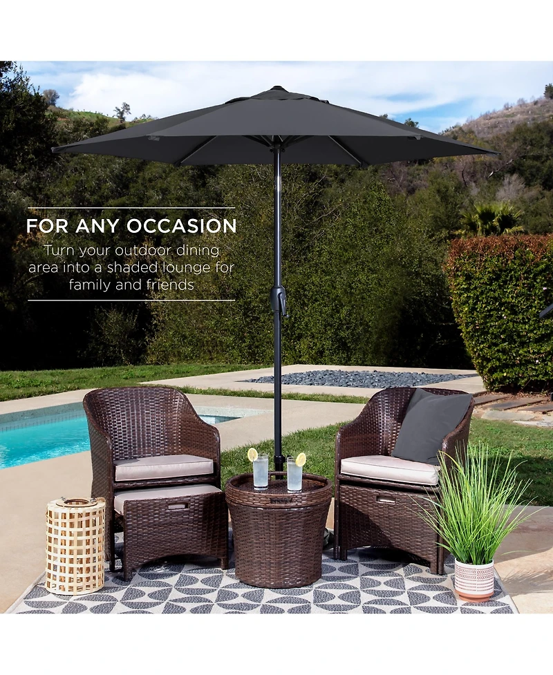 Best Choice Products 7.5ft Heavy-Duty Outdoor Market Patio Umbrella w/ Push Button Tilt