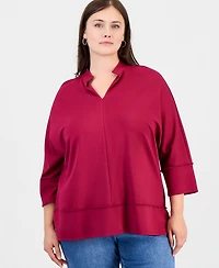 Jones New York Plus V-Neck Top