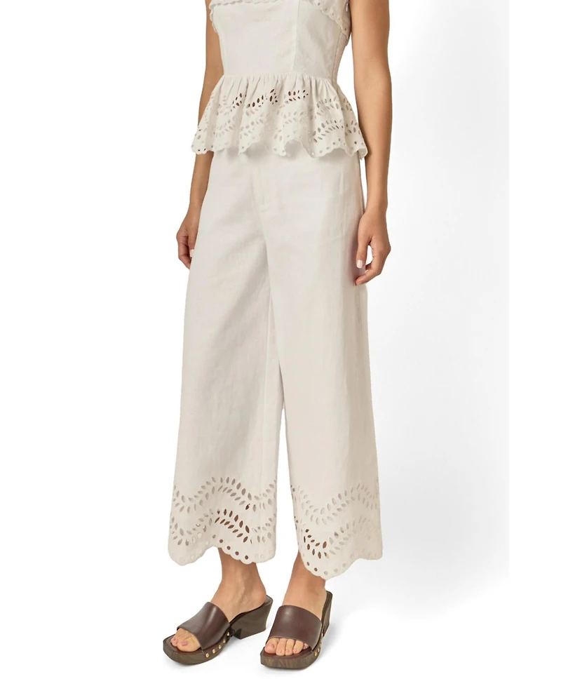 English Factory Women's Eyelet Pants