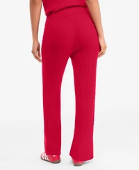 Charter Club Women's Cable-Knit Wide-Leg Pants, Macy's Exclusive