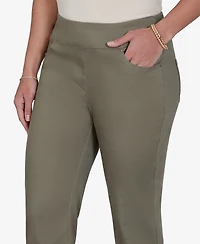 Ruby Rd. Petite Pleated Hem Denim Ankle Pants