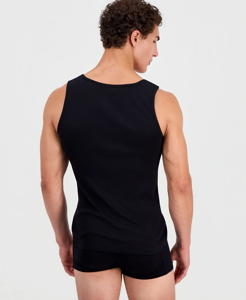 Boss by Hugo Men's Ribbed Tank Tops, Pack of 3
