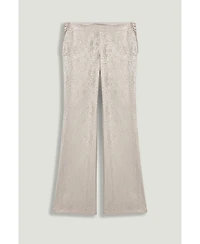 Nocturne Women's Snake Print Jacquard Flare Trousers
