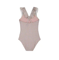 Gottex Kids Child Girls Vacation Mode Square Neck Ruffle One Piece
