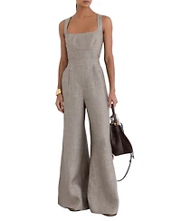 Reiss Women's Flora Structured Linen Jumpsuit