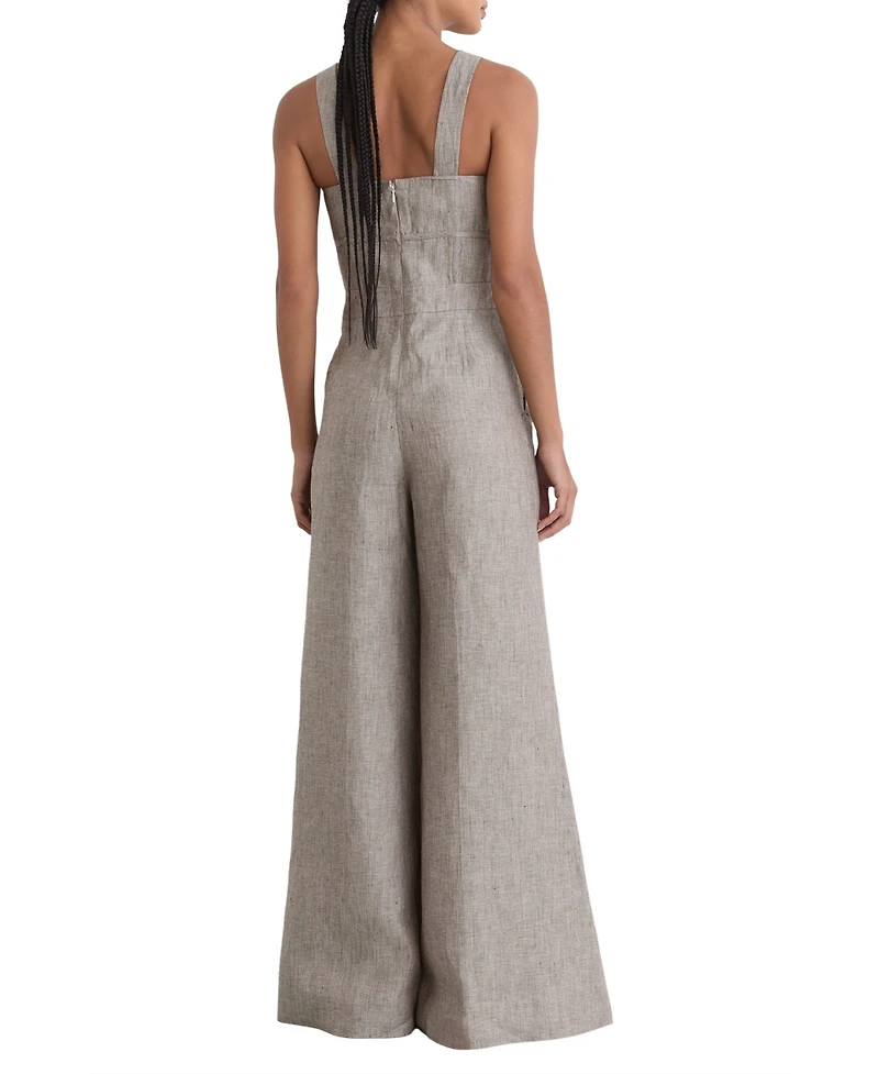 Reiss Women's Flora Structured Linen Jumpsuit