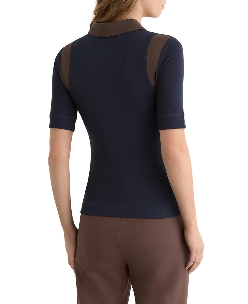 Reiss Women's Winnie Colour Block Top