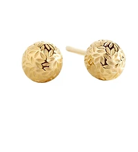 Mint & Lily Textured Gold Ball Studs